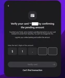 MoonPay Personal Details