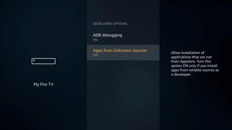 How to install Apollo Group TV on Firestick - Enable Developer Options
